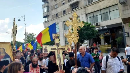 Gigi Becali, marș creștin în București, pas cu pas, pe traseul mitingului LGBT (VIDEO)
