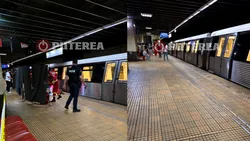 UPDATE. Alertă la Metrou la Ștefan cel Mare. O tânără  a fost extrasă de sub garnitură, circulația trenurilor se reia (VIDEO)