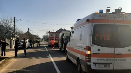 Accident grav în Alba, pe A1. Un microbuz cu șapte pasageri a intrat într-un tir