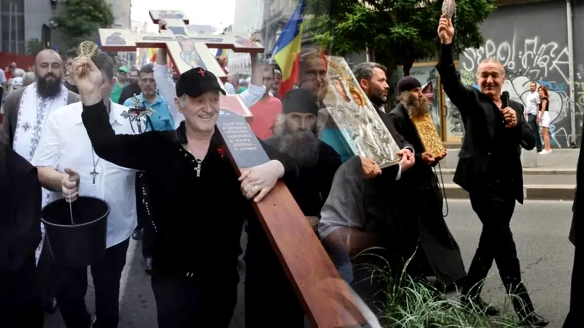 Gigi Becali s-a dus să curețe „energiile necurate” din urma marșului Bucharest PRIDE (Video)