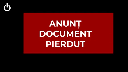 Anunț document pierdut - 25.11.2025