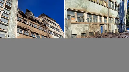 O parte din acoperișul spitalului TBC din Oravița s-a prăbușit