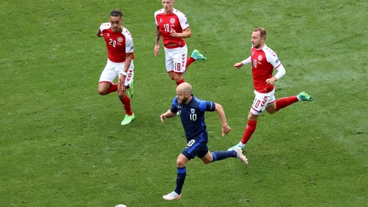 EURO 2020 Danemarca – Finlanda 0-1. Finlandezii au debutat cu victorie la primul lor turneu european din istorie