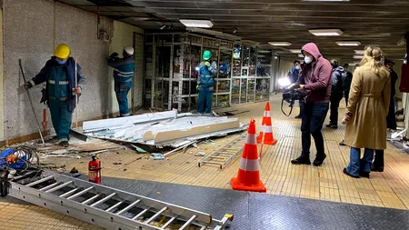 Update: S-a trecut de la amenințări la fapte. A început demolarea spațiilor comerciale de la metrou
