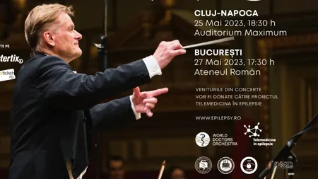 Concerte caritabile ale World Doctors Orchestra la Cluj și București pentru Proiectul telemedicinei în epilepsie  