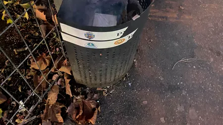 Mucuri de țigară nestinse aruncate în gunoi. Un foc a izbucnit