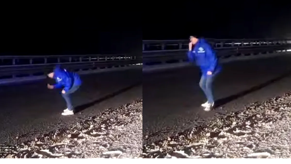 Prefectul de Buzău, gest șocant: a gustat sarea de pe șosele. Critică dur dezinteresul drumarilor: Ninge prea frumos ca să mai deranjeze zăpada (VIDEO)