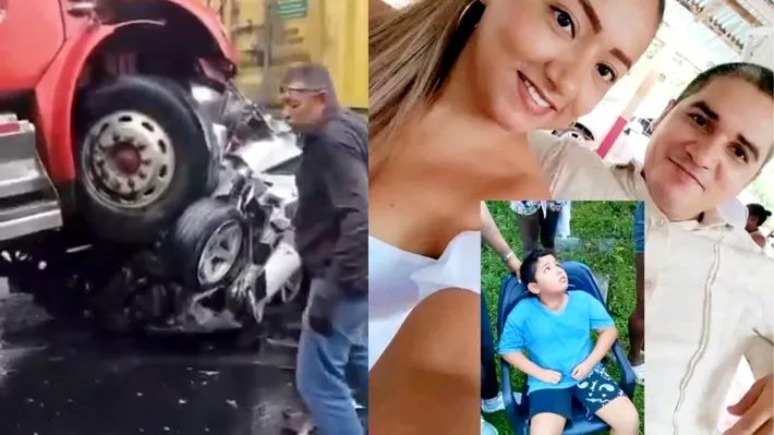 Un copil și-a salvat propria viață ieșind să se ușureze. Părinții rămași în mașină au fost zdrobiți de un tir