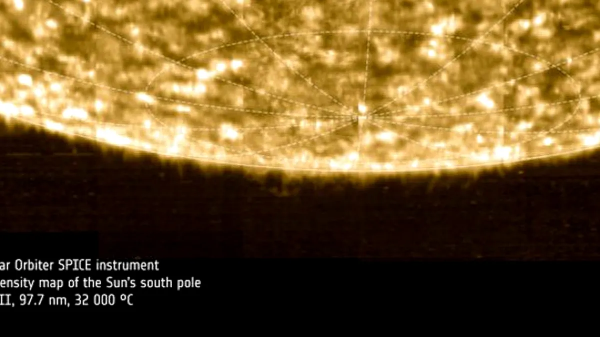 Revoluție în astronomie: Solar Orbiter dezvăluie pentru prima dată Polul Sud al Soarelui