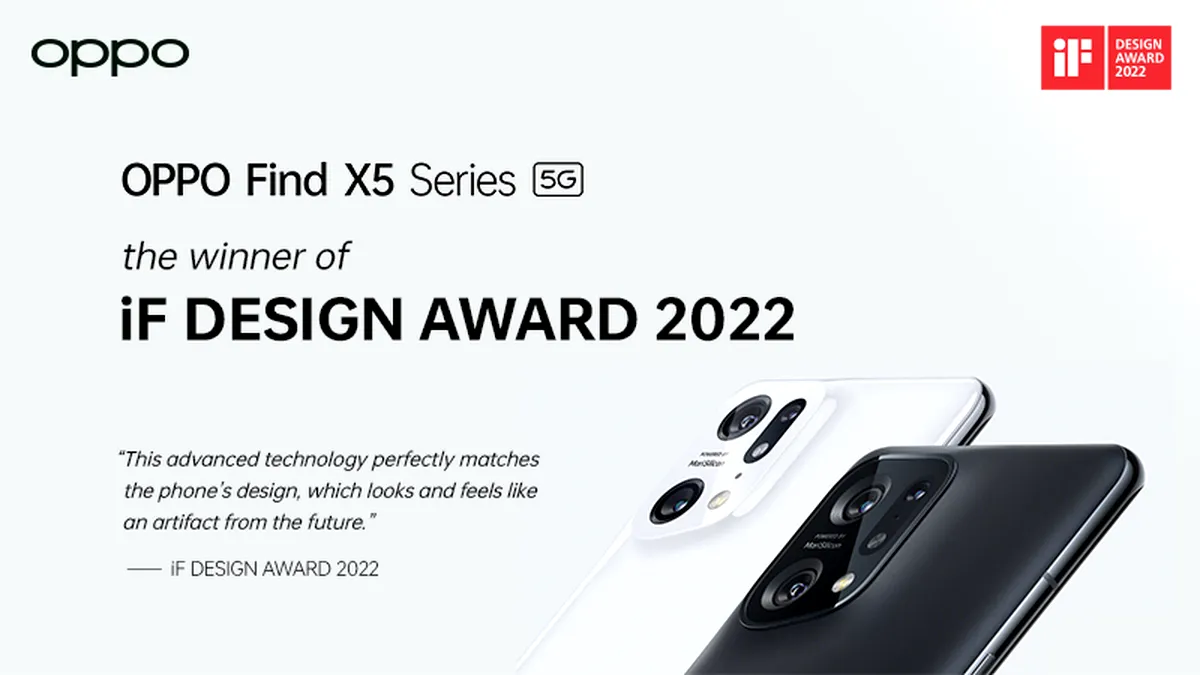OPPO câștigă trei premii în cadrul iF Design Awards 2022, pentru Find N și Find X5
