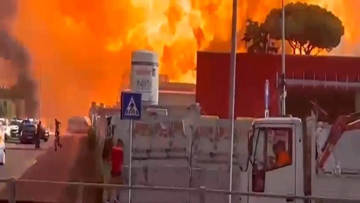 Explozie puternică la o benzinărie din Roma: peste 30 de răniți, inclusiv polițiști și un pompier (VIDEO)