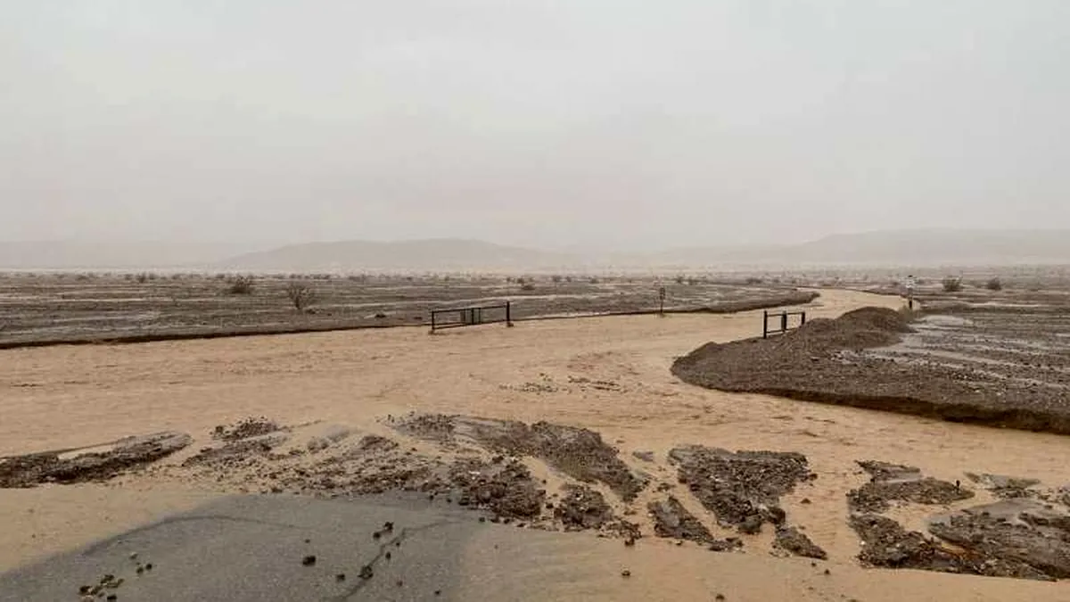SUA: Deşertica Vale a Morţii din California, afectată de ploi excepţionale