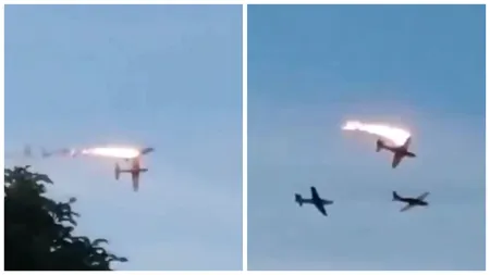 Tragedie în aer! Două avioane s-au ciocnit VIDEO