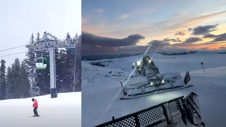 Stațiunile montane, sub zăpadă în prag de Paște. Pârtiile arată ca în decembrie