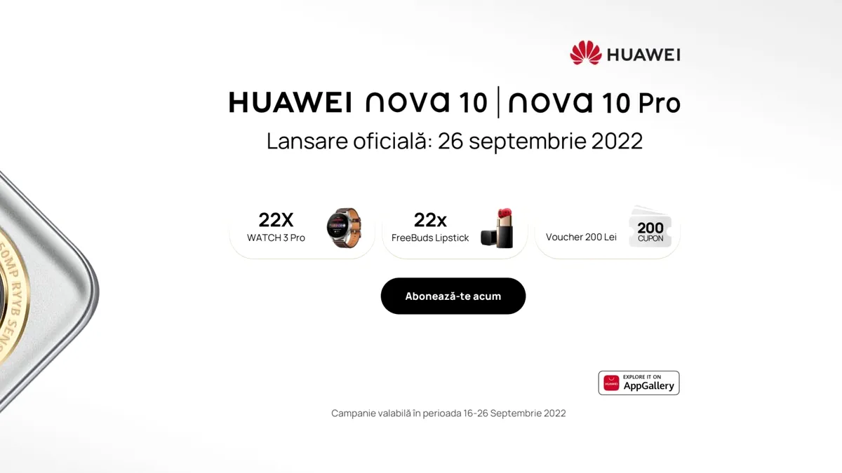 Huawei sărbătorește lansarea noilor smartphone-uri din seria nova cu premii surprinzătoare și reduceri avantajoase