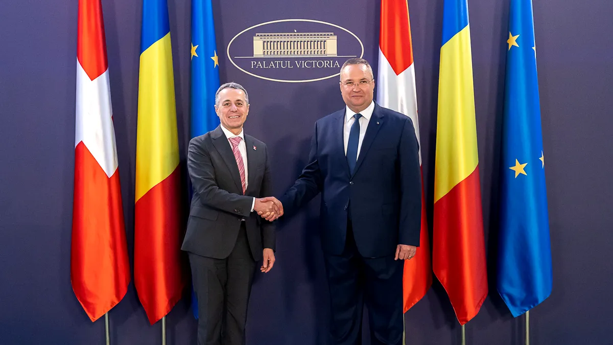 Premierul Ciucă s-a întâlnit cu președintele Confederației Elvețiene Ignazio Cassis
