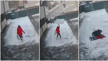 Tânără ucisă de o bucată de gheață căzută de pe acoperiș. Imagini îngrozitoare