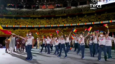 Echipa României, 101 sportivi, a defilat la ceremonia de deschidere a Jocurilor Olimpice Tokyo 2020