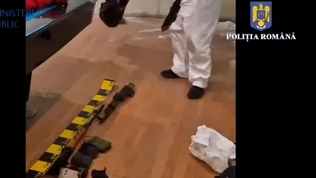 Imagini VIDEO cu arsenalul găsit de poliţişti acasă la Horaţiu Potra