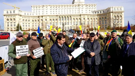 Un nou protest al silvicultorilor, miercuri, la Camera Deputaţilor