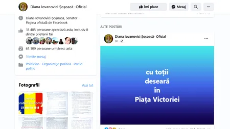 Senatoarea Șoșoacă invită bucureștenii la un nou protest în Piața Victoriei