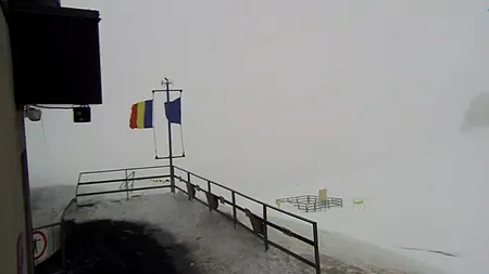 Domeniul schiabil Sinaia, la 2000 metri altitudine, închis din cauza vântului puternic
