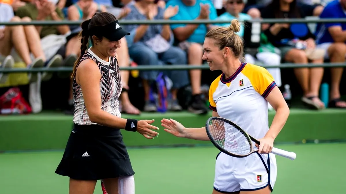 Simona Halep își varsă nervii pe rachetă, la primul meci de la Indian Wells! La final, campioana se amuză VIDEO