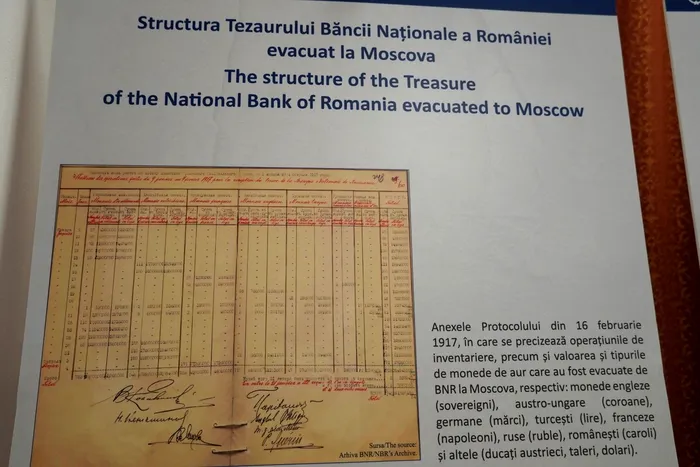 Documentul de inventar al tezaurului BNR de la ruși / Foto: tribuna.ro