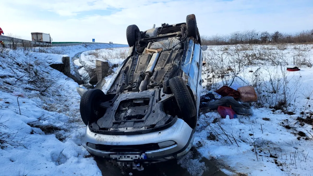 Accident grav la Mihăilești. O șoferiță e încarcerată