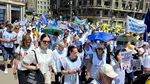 Mii de profesori au protestat la București față de noua lege a salarizării