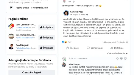 Primăria Iași, criticată după ce a apreciat laudele unei turiste ce cataloga Bucureștiul „cocină” și Cluj-Napoca „un grajd”