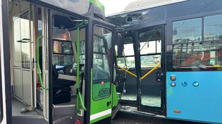 Coliziune între tramvai și autobuz în București: 11 persoane rănite, 6 transportate la spital