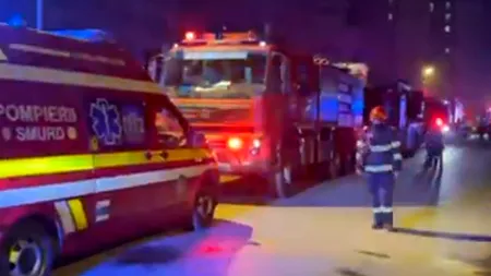 Incendiu puternic într-o parcare subterană dintr-un cartier celebru al Bucureştiului. A fost emisă avertizare Ro-Alert