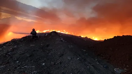 Incendiu la groapa de gunoi din Arad