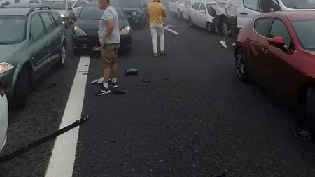 Cinci dosare penale și 12 sancțiuni după carambolul de pe Autostrada Soarelui