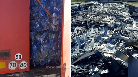 Deșeuri din metal și plastic, oprite la granița cu Bulgaria. Cele peste 37 de tone aveau ca destinație județele Buzău și Călărași