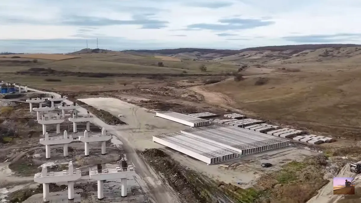 În ce stadiu s-a ajuns cu viaductele de 3,2 km de pe Autostrada Transilvania. Sunt cheia deschiderii loturilor construite de UMB (VIDEO)