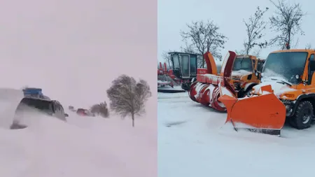 Deszăpezire cu utilaje defecte la Buzău