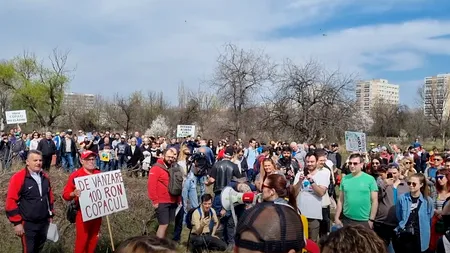 Protest pentru salvarea celor 11 hectare retrocedate în Parcul IOR din Capitală