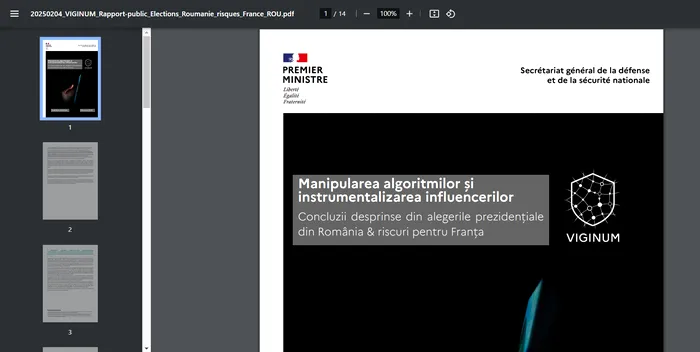 Documentul oficial avizat de Ministerul francez al Apărării