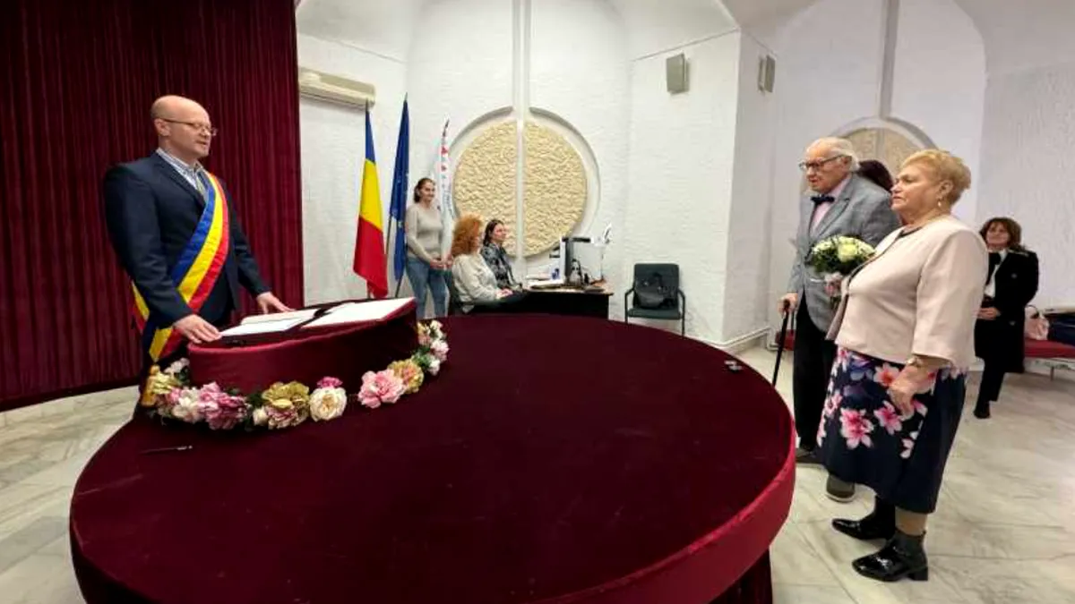 Ziua Îndrăgostiților la octogenari: cununie civilă – el, 86 de ani, ea, 81