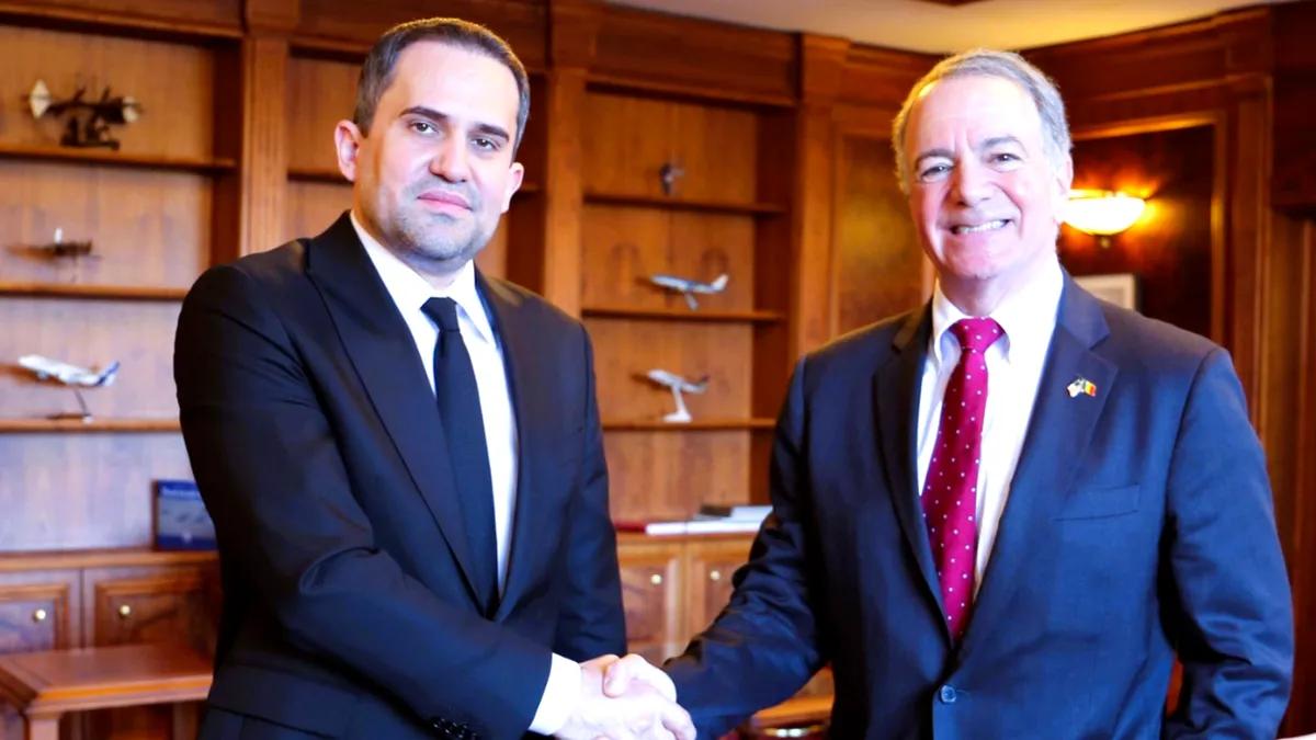 Întâlnire la nivel înalt între Ministrul Transporturilor, Ciprian Șerban, și ambasadorul SUA, Darryl Nirenberg. Discuții despre investiții și rolul strategic al Portului Constanța
