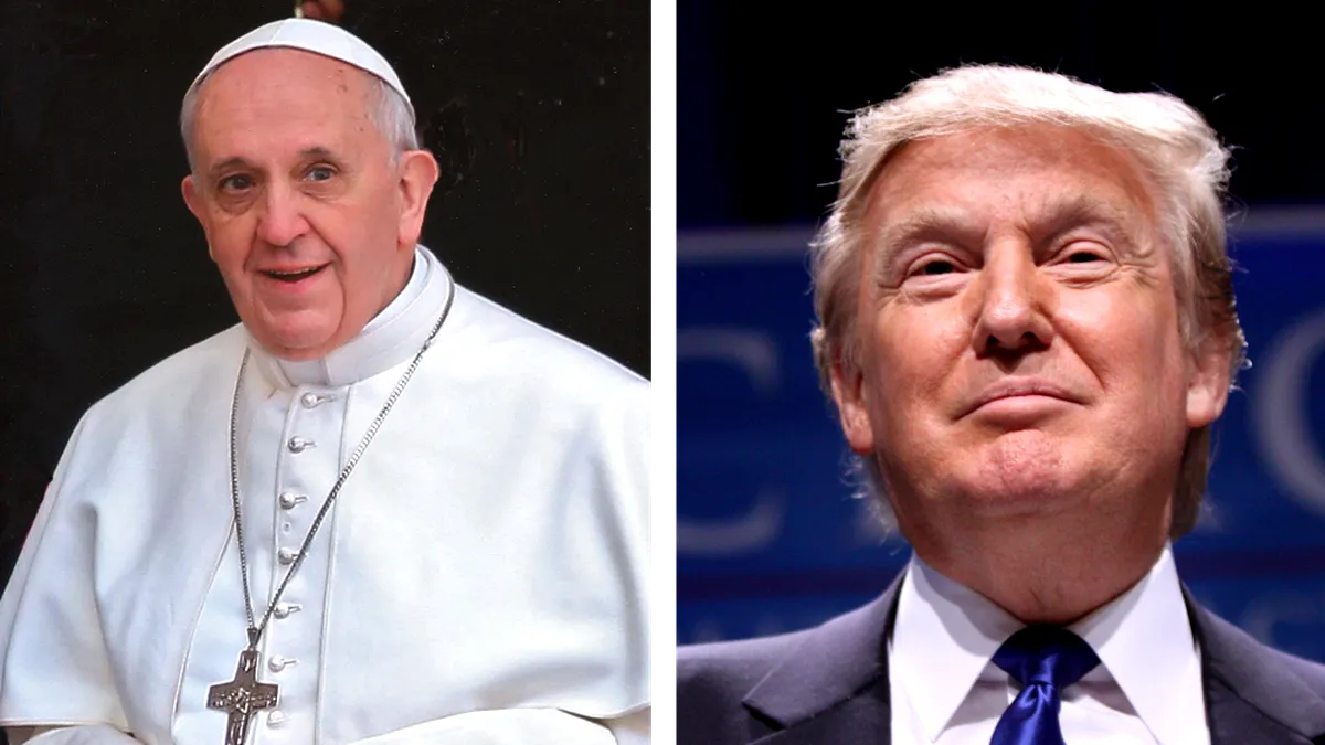 Cum îl șicanează Papa Francisc pe Donald Trump