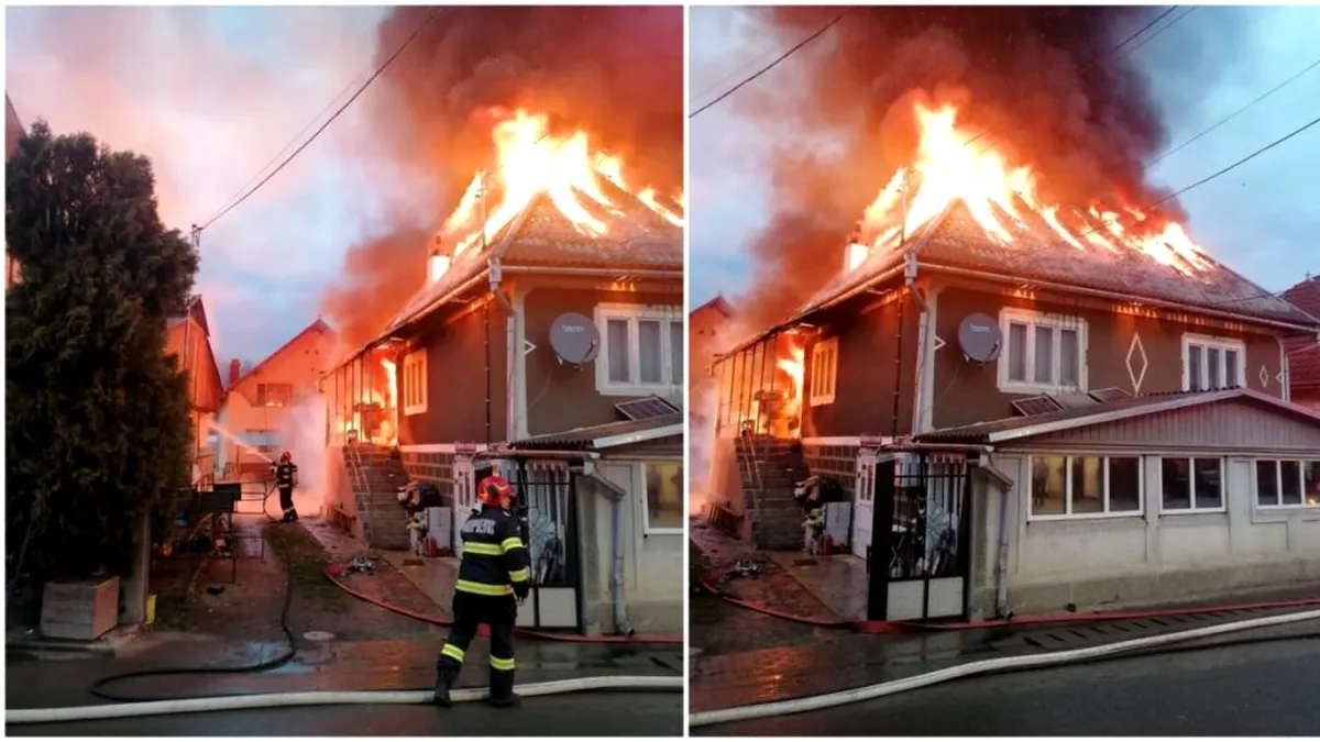 Alba: Trei case şi două maşini, afectate de un incendiu
