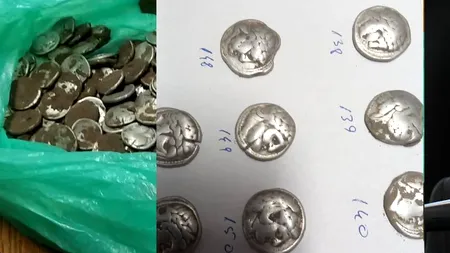 Încă o comoară descoperită în Vrancea: 151 de monede găsite cu detectorul de metale (Video)