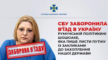 Diana Șoșoacă a primit interdicția de a intra în Ucraina în următorii trei ani