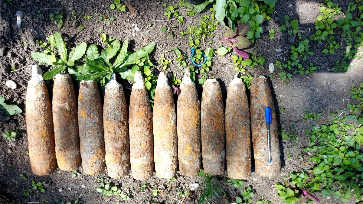 Proiectile şi muniţie de infanterie, descoperite într-o curte din Cugir