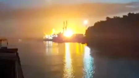 Există pericolul ca bombardarea Portului Reni să blocheze navigația pe Dunărea Maritimă