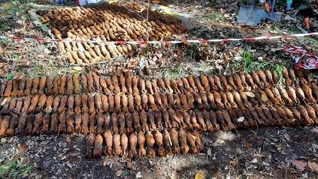 Descoperire impresionantă. 600 de bombe de aruncător din Primul Război Mondial, găsite cu un detector de metale