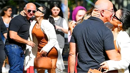 Îndrăzneți! Jeff Bezos și iubita sa, sărut pasional pe străzile din New York. Fondatorul Amazon a sărbătorit după călătoria în spațiu a navetei deținute de Blue Origin